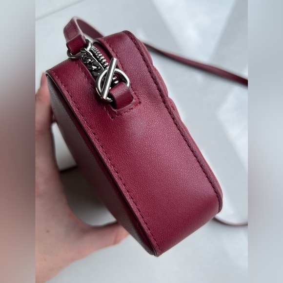 FURLA Fortuna Leather Quilted Crimson Crossbody Bag - Picture 8 of 10